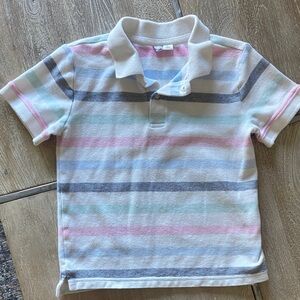 Classic Striped Pique Polo